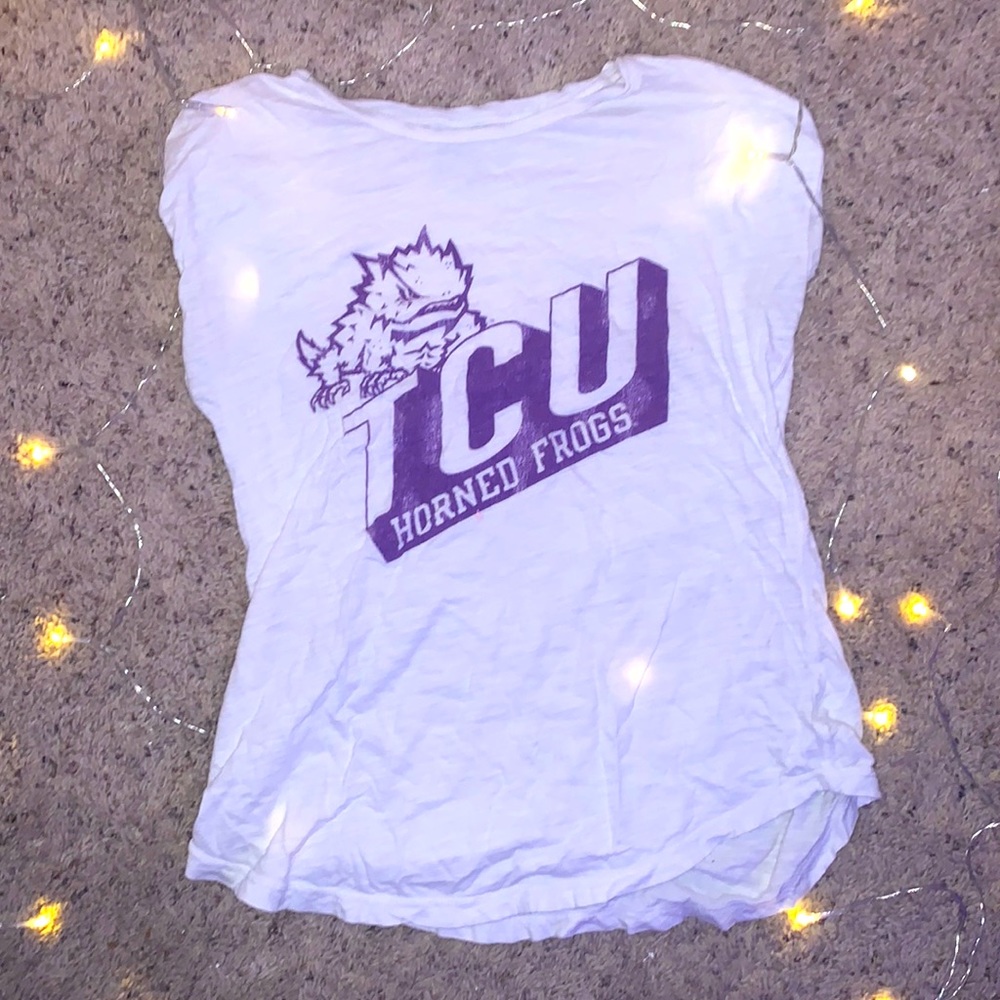 White TCU shirts.